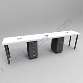 Стол для маникюра на три рабочих места СКМ-3