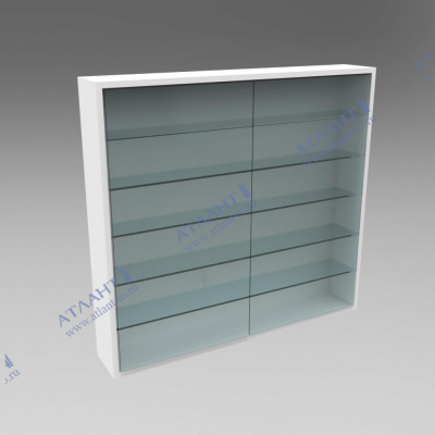 Витрина для лаков подвесная со стеклянными полками ВЛП-4
